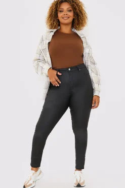 Coated High Waisted Jeans|In the Style New