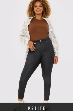 Coated High Waisted Jeans|In the Style New