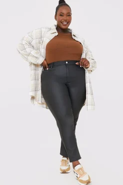 Coated High Waisted Jeans|In the Style New