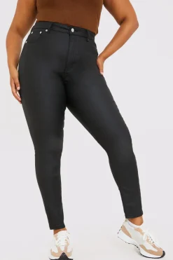 Coated High Waisted Jeans|In the Style New