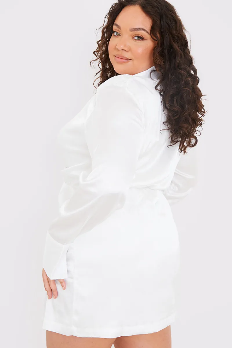 Collar Button Mini Dress|In The Style Clearance