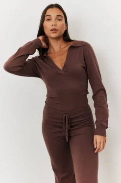 Collared Knit Jumpsuit|In the Style New