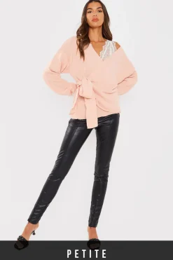 Contour' Leather Look Leggings|In The Style Clearance
