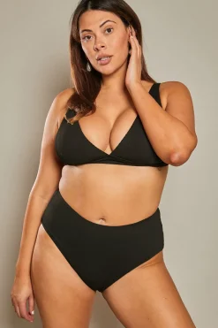 Contour Rib High Waist High Leg Bikini Bottom|In The Style