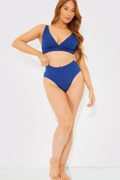 Contour Rib High Waisted High Leg Bikini Bottom|In The Style Hot