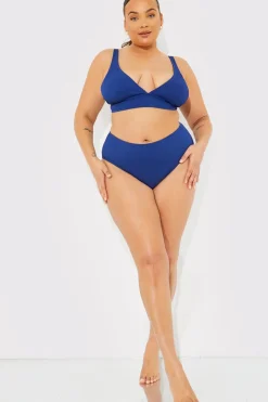 Contour Rib High Waisted High Leg Bikini Bottom|In The Style Hot