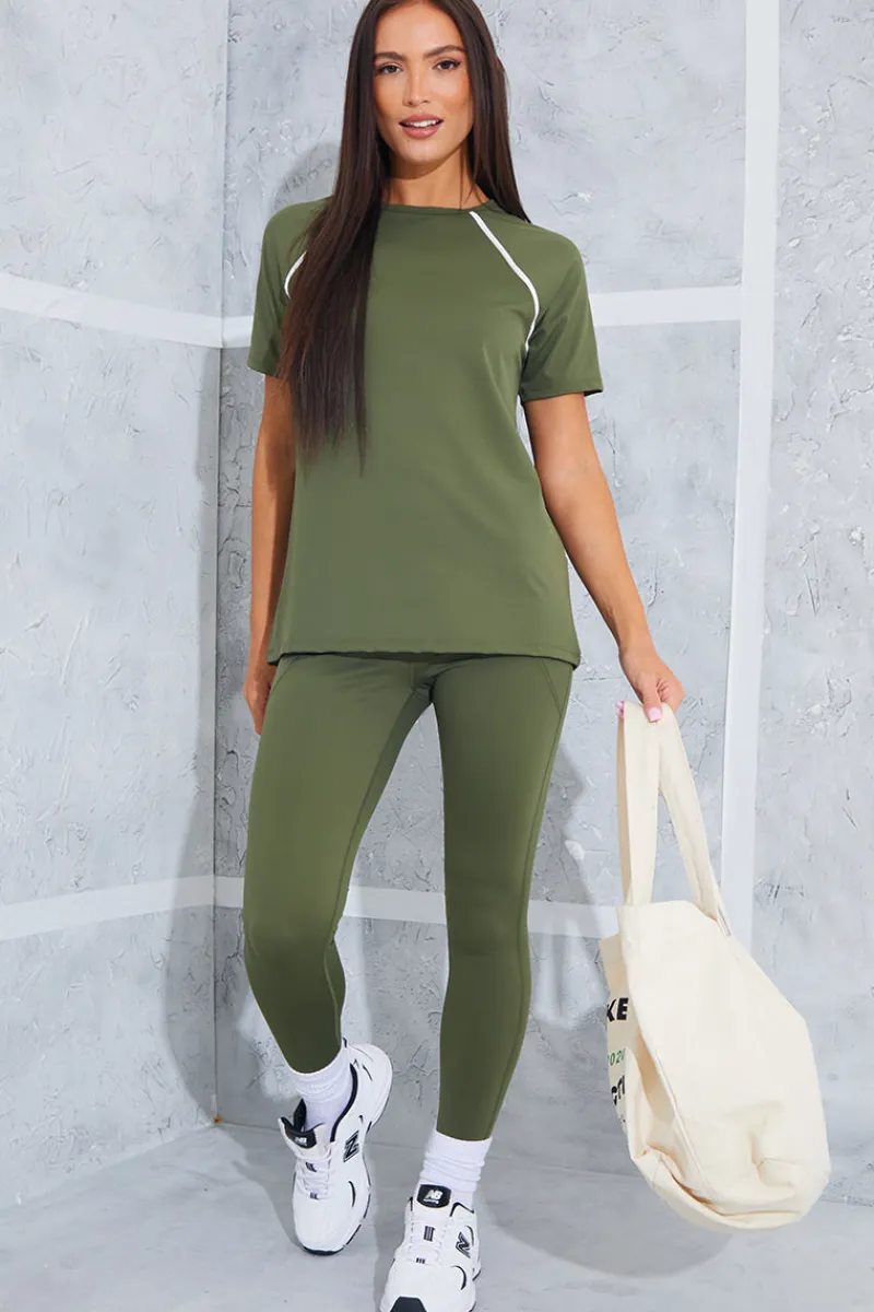 Contrast Active T-Shirt|In the Style Sale