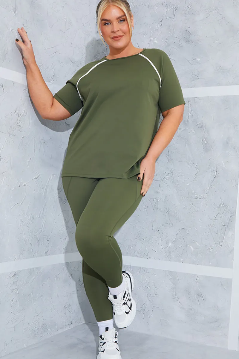Contrast Active T-Shirt|In the Style Sale
