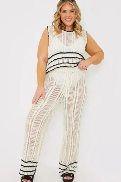 Contrast Binding Crochet Co-Ord Trouser|In the Style Sale