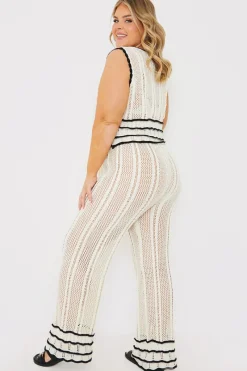 Contrast Binding Crochet Co-Ord Trouser|In the Style Sale