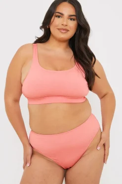 Control Crinkle High Waisted High Leg Bikni Bottoms|In the Style New