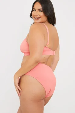 Control Crinkle High Waisted High Leg Bikni Bottoms|In the Style New
