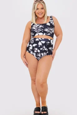 Control Floral Print Ruched High Waisted Bottoms|In the Style New