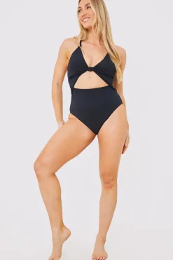 Control Knot Detail Cut Out Swimsuit|In the Style Clearance