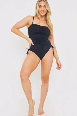 Control Ruched Tie Side Swimsuit|In the Style Best