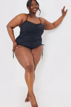 Control Ruched Tie Side Swimsuit|In the Style Best