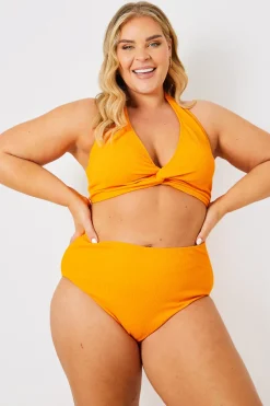 Control Textured High Waist Bikini Bottoms|In the Style