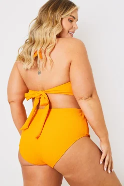 Control Textured High Waist Bikini Bottoms|In the Style