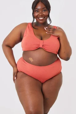 Control Textured High Waist Bikini Bottoms|In the Style Outlet
