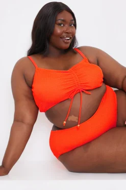 Control Textured High Waist Bikini Bottom|In the Style Sale