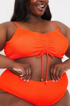 Control Textured High Waist Bikini Bottom|In the Style Sale