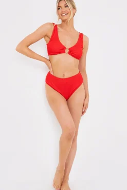Control Textu High Waist Bikini Bottoms|In the Style Best