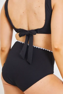 Control Whipstitch Trim High Waist Bikini Bottoms|In the Style Best