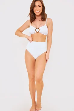 Controlled Textured Crinkle High Waisted Bikini Bottoms|Billie Faiers Sale