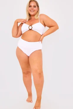 Controlled Textured Crinkle High Waisted Bikini Bottoms|Billie Faiers Sale
