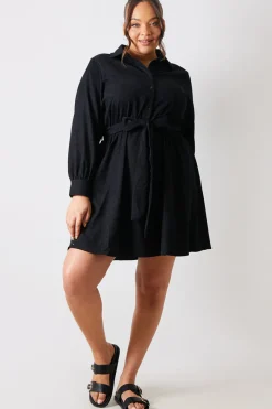 Corduroy Shirt Dress|In the Style Sale