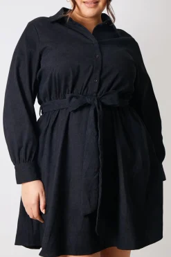 Corduroy Shirt Dress|In the Style Sale