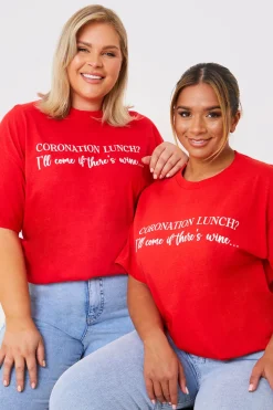 Coronation Lunch Slogan T-Shirt|In The Style Discount