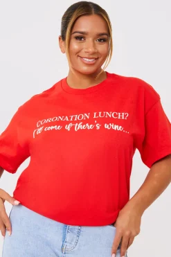 Coronation Lunch Slogan T-Shirt|In The Style Discount