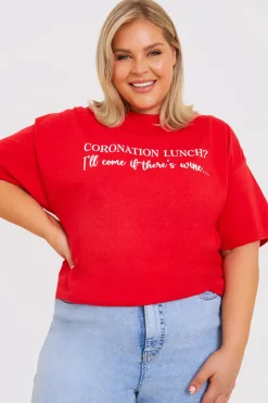 Coronation Lunch Slogan T-Shirt|In The Style Discount