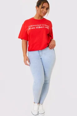 Coronation Lunch Slogan T-Shirt|In The Style Discount