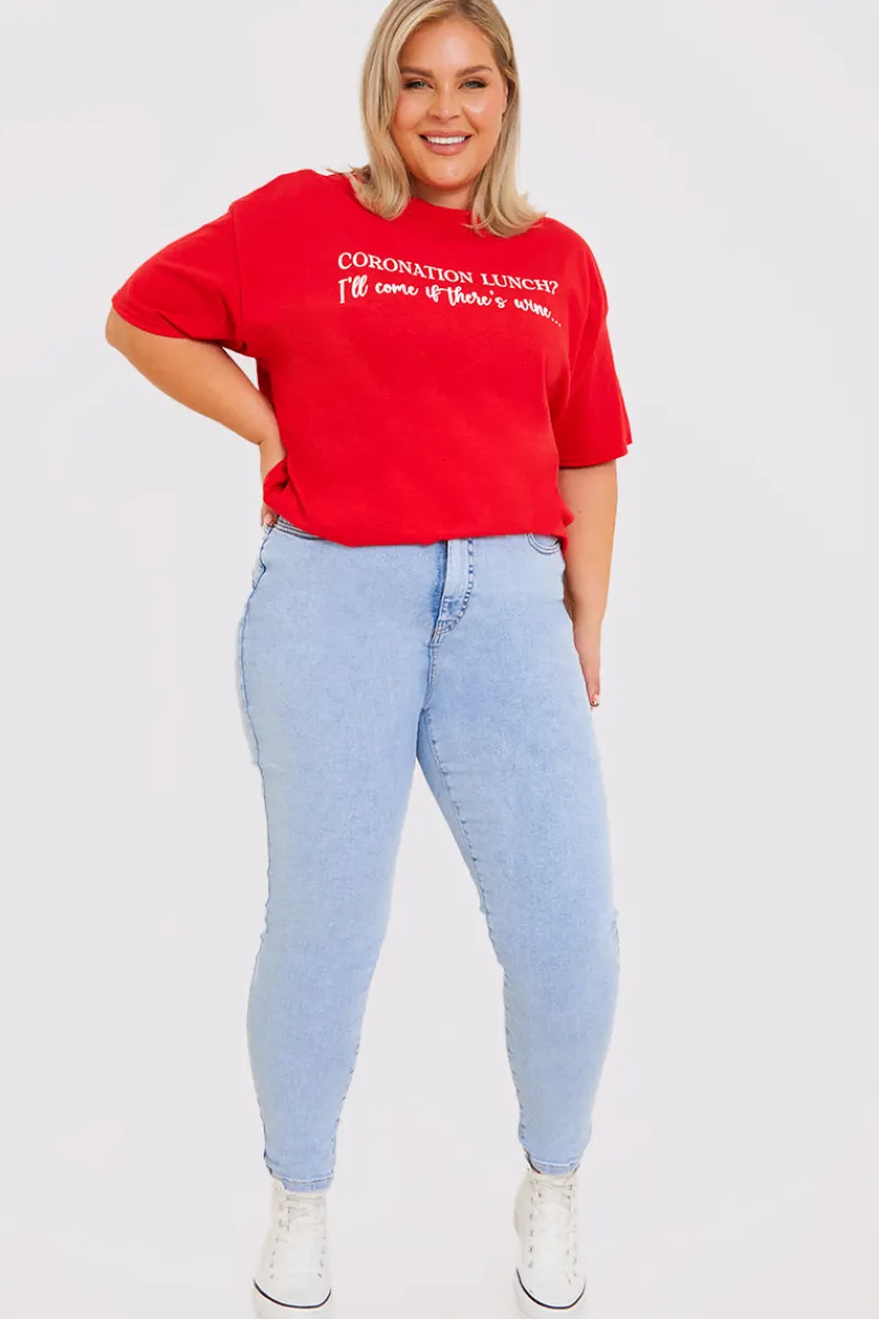 Coronation Lunch Slogan T-Shirt|In The Style Discount
