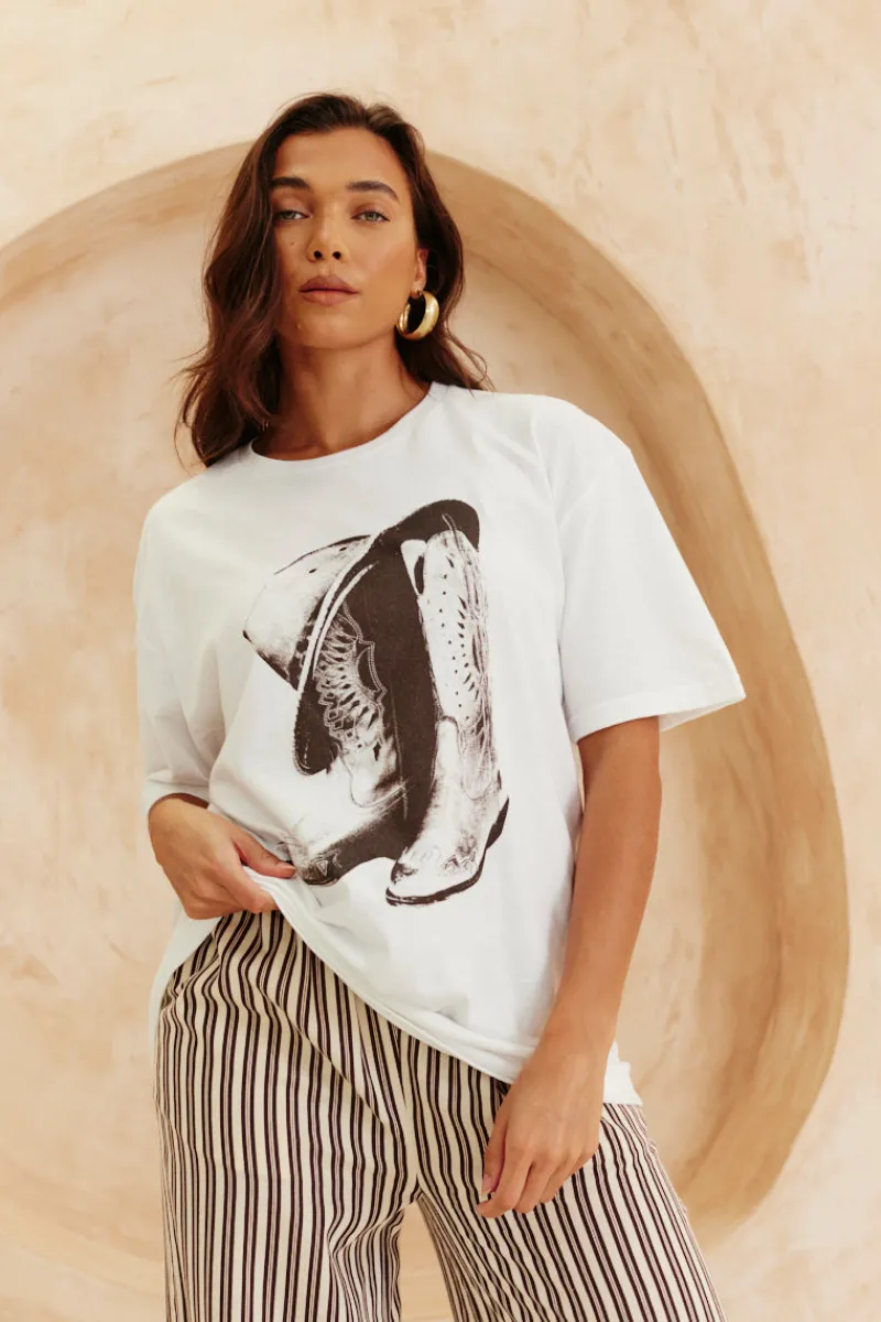 Cowboy Hat And Boots Graphic T-Shirt|In The Style