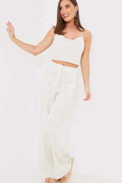 Cowl Cross Back Crop Top|In The Style Sale