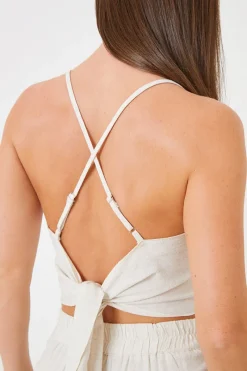Cowl Cross Back Crop Top|In The Style Sale