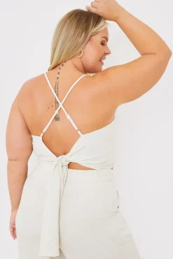 Cowl Cross Back Crop Top|In The Style Sale