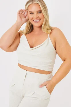 Cowl Cross Back Crop Top|In The Style Sale