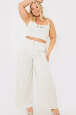 Cowl Cross Back Crop Top|In The Style Sale