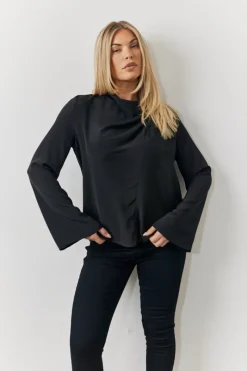 Cowl Neck Draped Blouse|In the Style Outlet