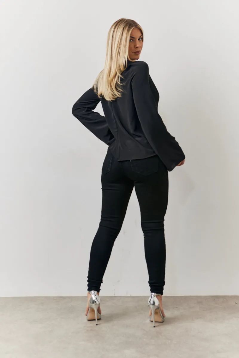 Cowl Neck Draped Blouse|In the Style Outlet