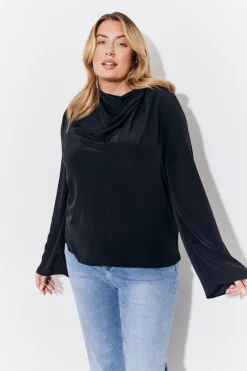 Cowl Neck Draped Blouse|In the Style Outlet