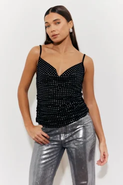 Cowl Neck Hotfix Camisole Top|In the Style Sale