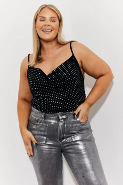 Cowl Neck Hotfix Camisole Top|In the Style Sale