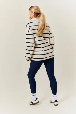 Cream & Black 90's Stripe Long Sleeve Rugby Shirt|In The Style Best