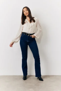 Button Front Frill Bodysuit|In the Style Outlet