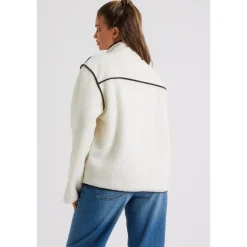 Cream Fleece Jacket|Urban Bliss Clearance